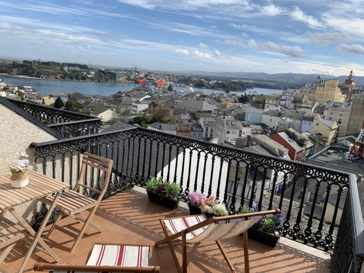 Moderno Piso Con La Mejor Terraza De Ribadeo Y Vistas Maravillosas Zewnętrze zdjęcie