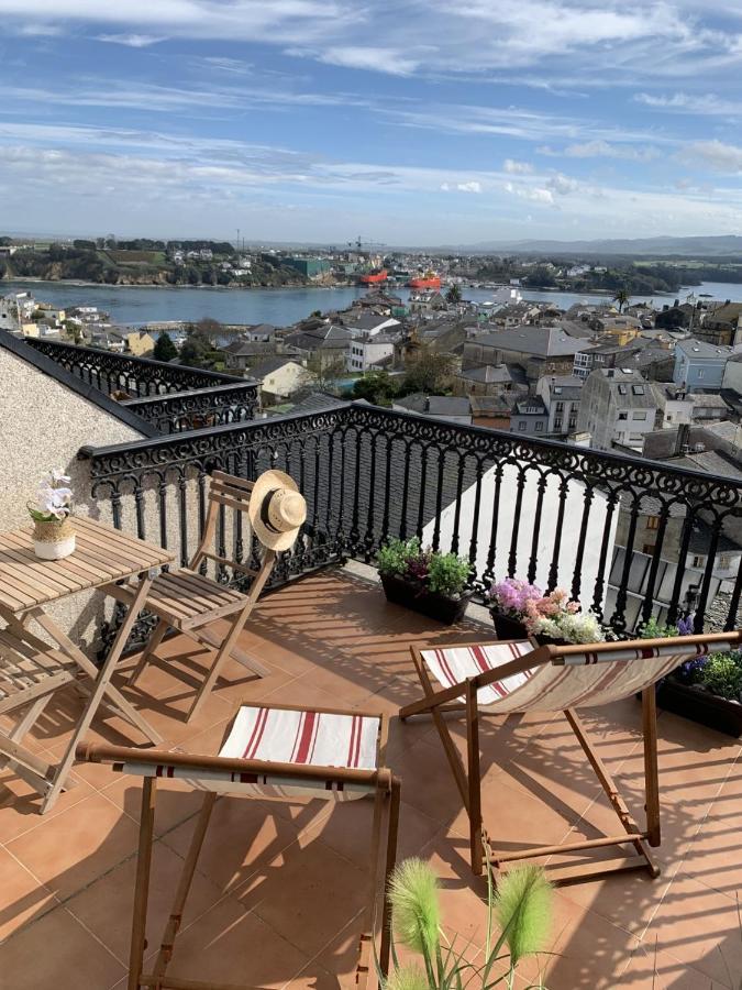 Moderno Piso Con La Mejor Terraza De Ribadeo Y Vistas Maravillosas Zewnętrze zdjęcie