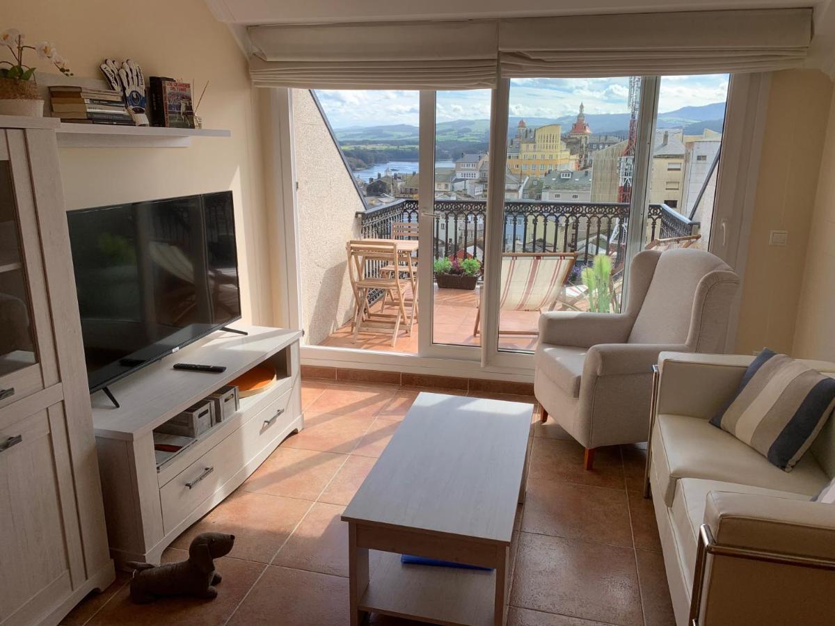 Moderno Piso Con La Mejor Terraza De Ribadeo Y Vistas Maravillosas Zewnętrze zdjęcie